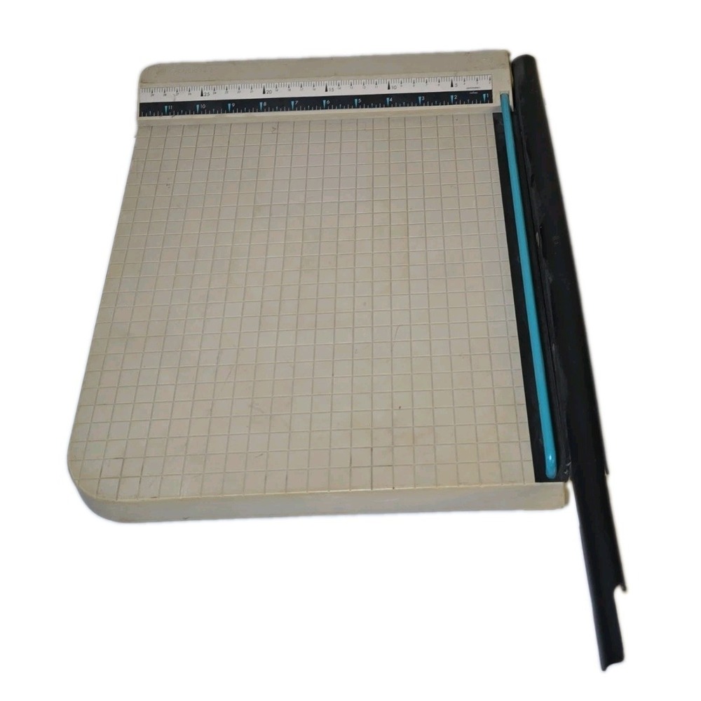 Quartet Paper Trimmer 12" Rotary Photo Cutter Craft Grid Board Slider AS IS Read
